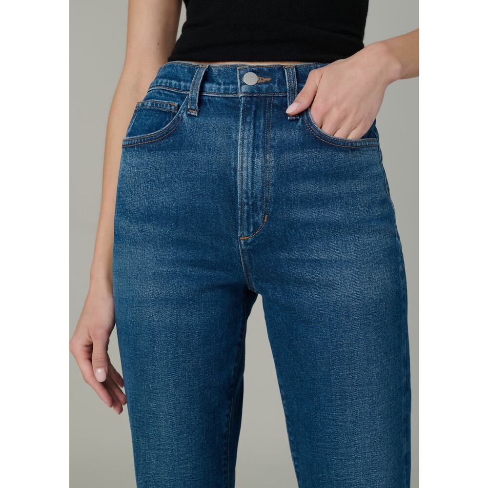 Joe's Denim high rise Straight jeans with raw hem, cuff - Picture 5 of 6